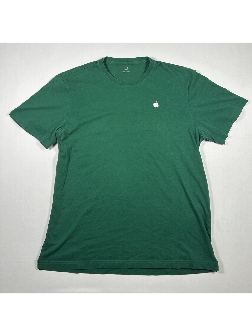 Apple Store Employee Shirt Green Earth Day Logo Tech Mens L